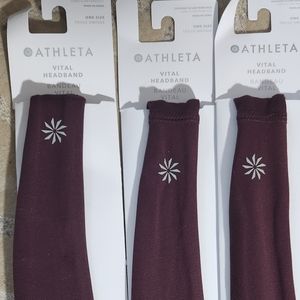 Athleta Vital Headband - Set of 3 - Spiced Cabernet